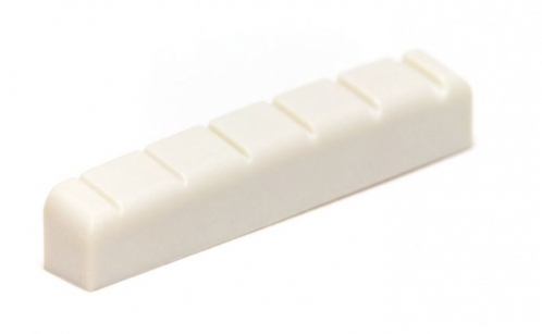 Graphtech LQ-6643-10 - Acoustic/Electric Guitar Nut, Flat, Slotted, 43 mm x 6 mm