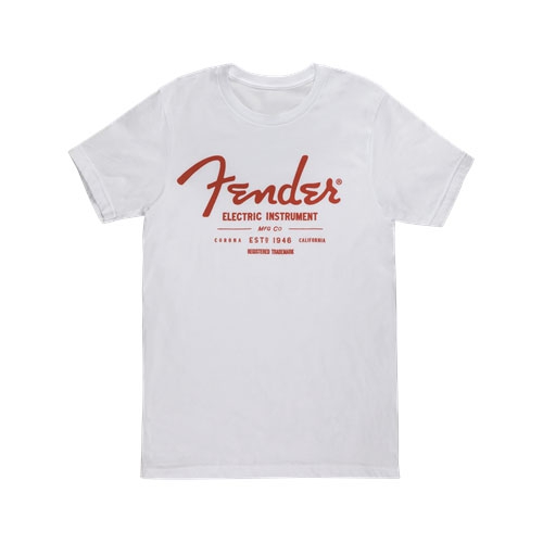 Fender Electric Instruments Men′s T-Shirt, White, M