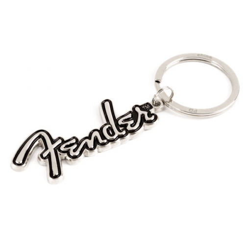 Fender Logo Key Chain Silver/Black Fender Logo Key Chain Silver/Black