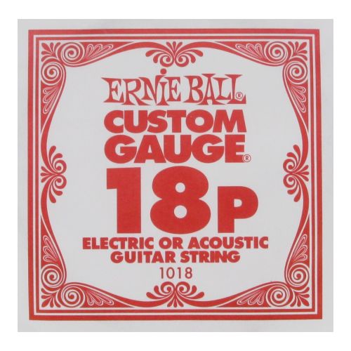 ErnieBall plain steel single guitar string ′18′