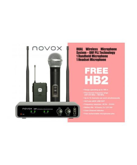 Novox FREE HB2 Wireless microphone system