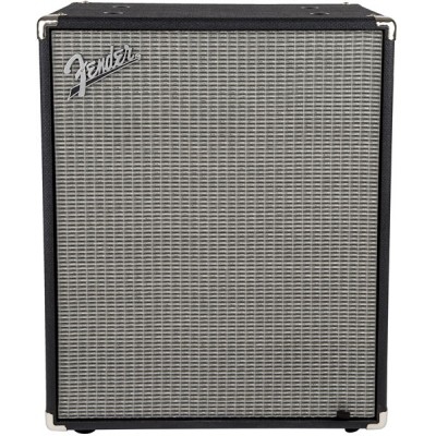 Fender Rumble 210 Cabinet, Black and Silver guitar cabinet