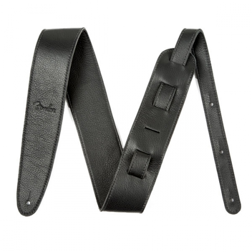 Fender Artisan Crafted Leather Strap, 2.5″ Black
