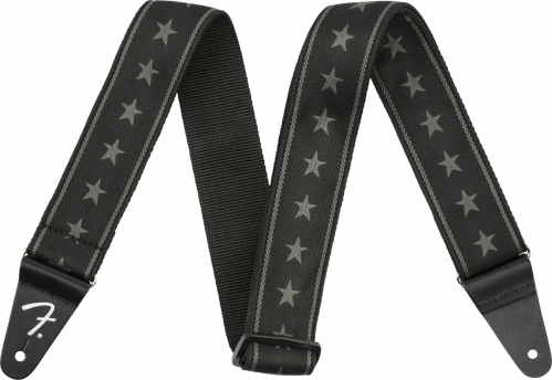 Fender Nylon Stars and Stripes guitar strap, black/grey