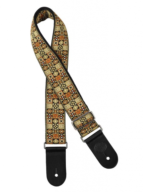 Gaucho GST-186 GD Traditional Gold Mosaic guitar strap 
