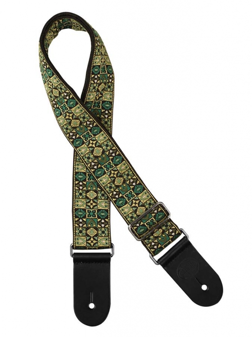 Gaucho GST-186 GN Traditional Green Mosaic guitar strap