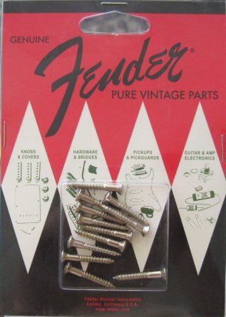 Fender Pure Vintage Strap Button Mounting Screws, nickel, 12 pcs.