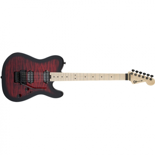 Charvel Pro-Mod San Dimas Style 2 HH FR M QM, Maple Fingerboard, Transparent Red Burst electric guitar