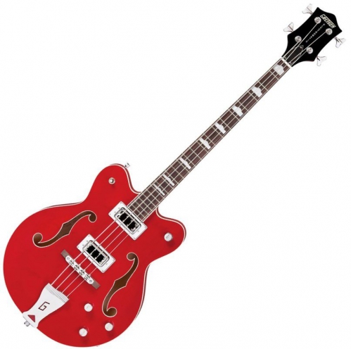 Gretsch G5442BDC Electromatic Hollow Body 30.3″ Short Scale Bass, Rosewood Fingerboard, Transparent Red electric guitar