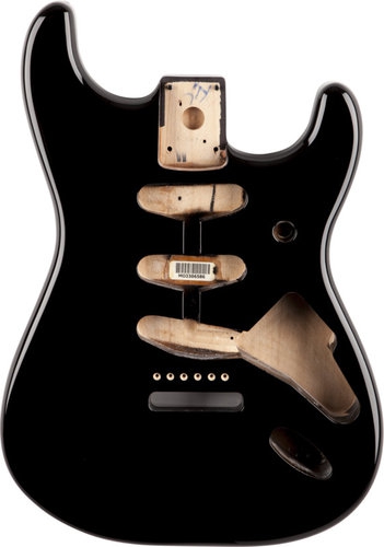 Fender Classic Series 60′s Stratocaster SSS Alder Body Vintage Bridge Mount, Black electric guitar