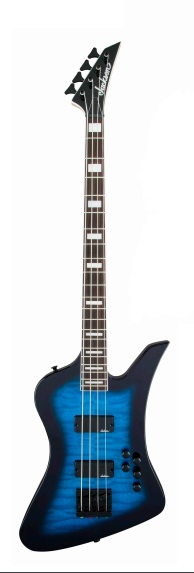 Jackson JS Series Kelly Bird IV JS3Q, Rosewood Fingerboard, Transparent Blue Burst electric guitar