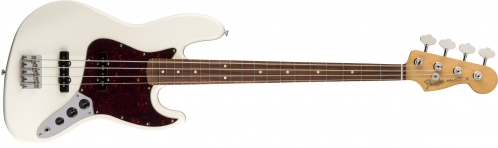 Fender 60s Jazz Bass Pau Ferro Fingerboard, Olympic White bass guitar