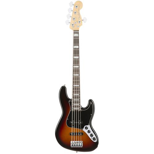 Fender American Elite Jazz Bass V, Ebony Fingerboard, 3-Color Sunburst bass guitar