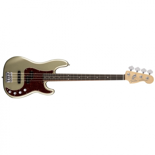Fender American Elite Precision Bass Ebony Fingerboard, Champagne bass guitar