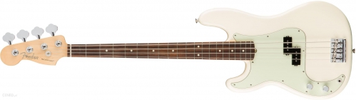 Fender American Pro Precision Bass Left-Hand, Rosewood Fingerboard, Olympic White bass guitar