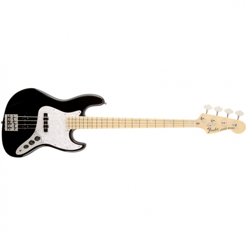 Fender U.S.A. Geddy Lee Jazz Bass Maple Fingerboard, Black bass guitar