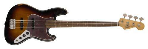 Fender Road Worn ′60s Jazz Bass, Pau Ferro Fingerboard, 3-Color Sunburst bass guitar