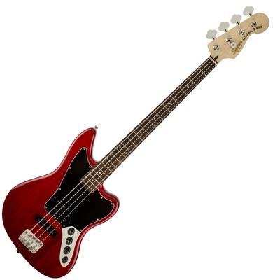 Fender Vintage Modified Jaguar Bass Special, Laurel Fingerboard, Crimson Red Transparent bass guitar