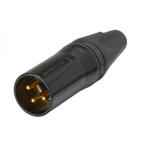 Neutrik NC3MXX-B male cable connector, gold contacts