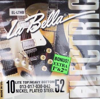 LaBella LTHB Nickel-Plated Wound Electric Guitar Strings 10-52