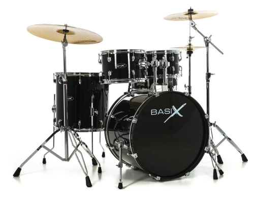 Basix Drumset Classic Plus drum kit, black