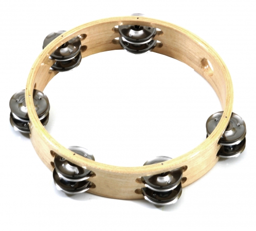Canto HLT082 wooden tambourine 8″ / double jingles