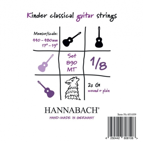 Hannabach (653059) 890 MT 1/8 classical guitar strings