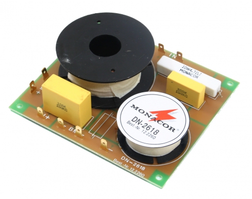 Monacor DN-2618 2-way crossover network for 8 Ohm