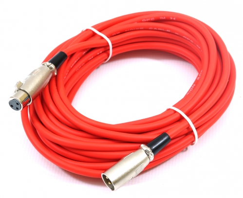 Monacor MEC-1000/RT cable XLR-XLR 10m, red Monacor MEC-1000/RT cable XLR-XLR 10m, red