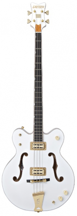 Gretsch G6136LSB White Falcon Bass, 34″ Scale, Ebony Fingerboard, White bass guitar