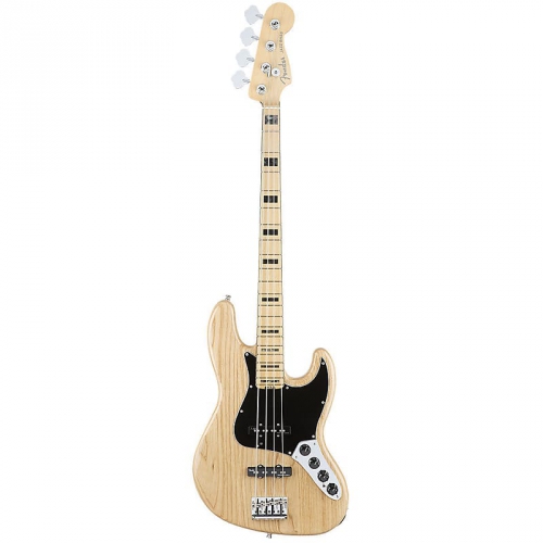 Fender American Elite Jazz Bass Ash, Maple Fingerboard, Natural bass guitar