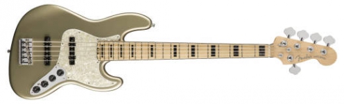 ベース fender elite jazz bass v champagne Fender American Elite Jazz Bass V - Champagne w/ Maple