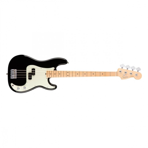 Fender American Pro Precision Bass Maple Fingerboard, Black bass guitar