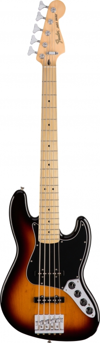 Fender Deluxe Active Jazz Bass V, Maple Fingerboard, 3-Color Sunburst bass guitar