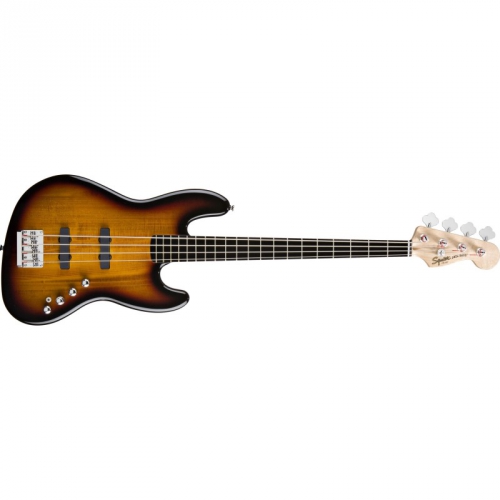 Fender Deluxe Jazz Bass Active IV, Ebonol Fingerboard, 3-Color Sunburst bass guitar