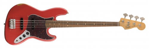 Fender Road Worn ′60s Jazz Bass Pau Ferro Fingerboard, Fiesta Red bass guitar