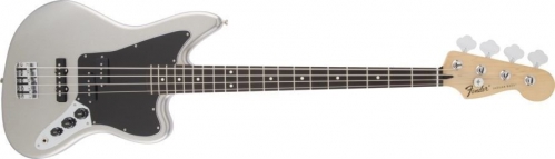 Fender Standard Jaguar Bass, Pau Ferro Fingerboard, Ghost Silver bass guitar