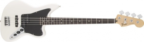 Fender Standard Jaguar Bass, Pau Ferro Fingerboard, Olympic White bass guitar