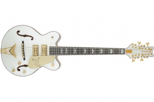 Gretsch G6136B-TP12 Custom Shop Tom Petersson Signature White Falcon Bass 12-String with Cadillac Tailpiece bass guitar