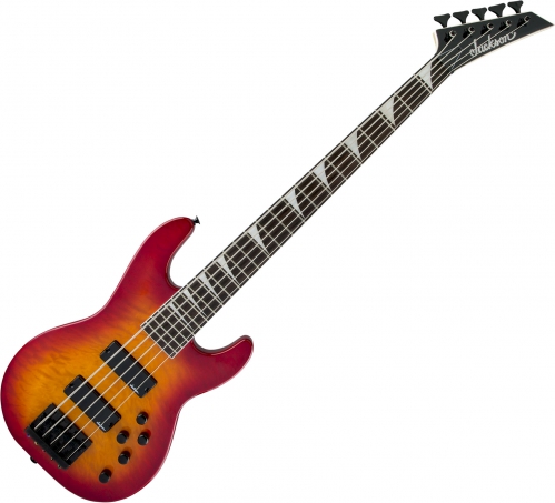 Jackson JS Series Concert Bass JS3VQ, Rosewood Fingerboard, Cherry Burst bass guitar