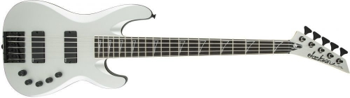 Jackson USA Signature David Ellefson Concert Bass CB V, Ebony Fingerboard, Satin Silver bass guitar