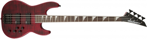 Jackson X Series Concert Bass CBXNT IV, Rosewood Fingerboard, Transparent Red bass guitar