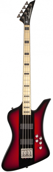 Jackson X Series Signature David Ellefson Kelly Bird IV Bass, Maple Fingerboard, Red Stripe bass guitar