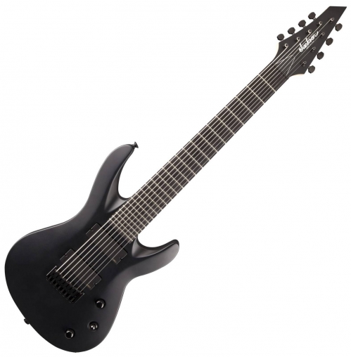 Jackson USA Select B8DX, Ebony Fingerboard, Neck-Thru, DiMarzio Pickups, with Case, Satin Black electric guitar
