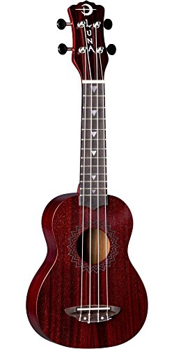 Luna Vintage Mahogany Red Satin soprano ukulele