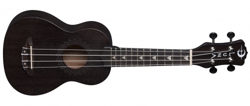 Luna Vintage Mahogany Black Satin soprano ukulele