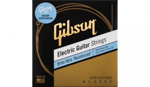 Gibson SEG-BWR9 Brite Wire Reinforced electric guitar strings 9-42