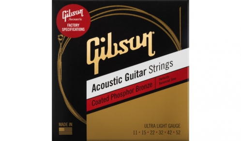 Gibson SAG-CPB11 acoustic guitar strings Coated Phosphor Bronze 11-52