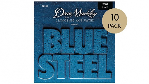 Dean Markley 2552 Blue Steel LT electric guitar strings 9-42, 10-pack