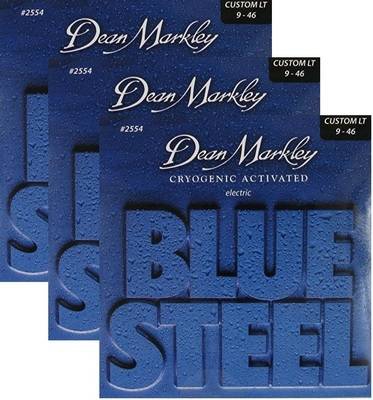 Dean Markley 2554-3PK Blue Steel CL electric guitar strings 9-46, 10-pack